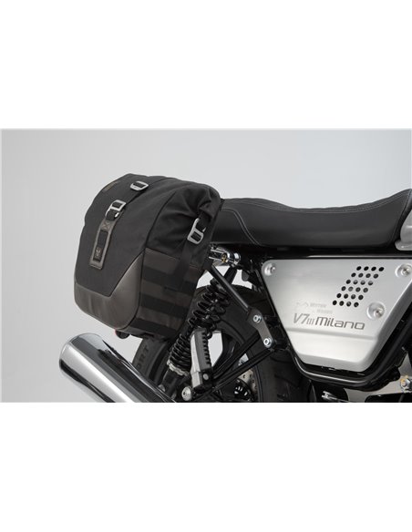 Set de Bolsas Laterales Legend Gear Black Edition SW-Motech para Moto Guzzi V7 III (16-).