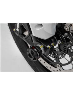 Kit de tope anticaidas para el eje delantero SW-Motech Negro. Moto Guzzi V85 TT (19-).